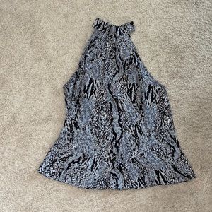 worn once fab’rik animal print halter top, size small